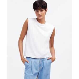 NWOT Madewell Structured Muscle Tee In White Size Small